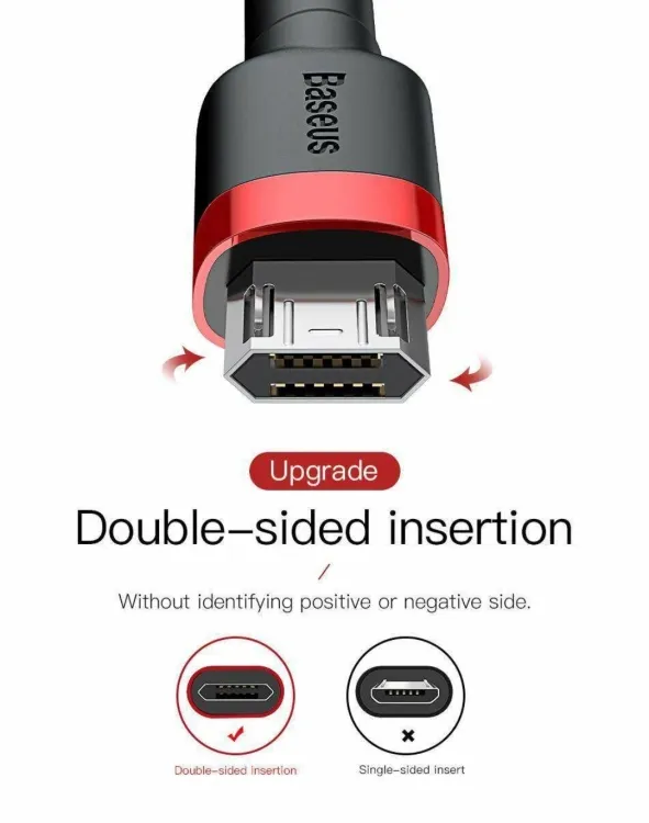 Baseus Cafule 2.4A Quick Charging USB to Micro Typ B Cable 1 meter - Image 4