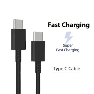 Samsung Cable Type C P​D USB C To USB C 25/45W Super Fast Charging USB Cable - Black & White